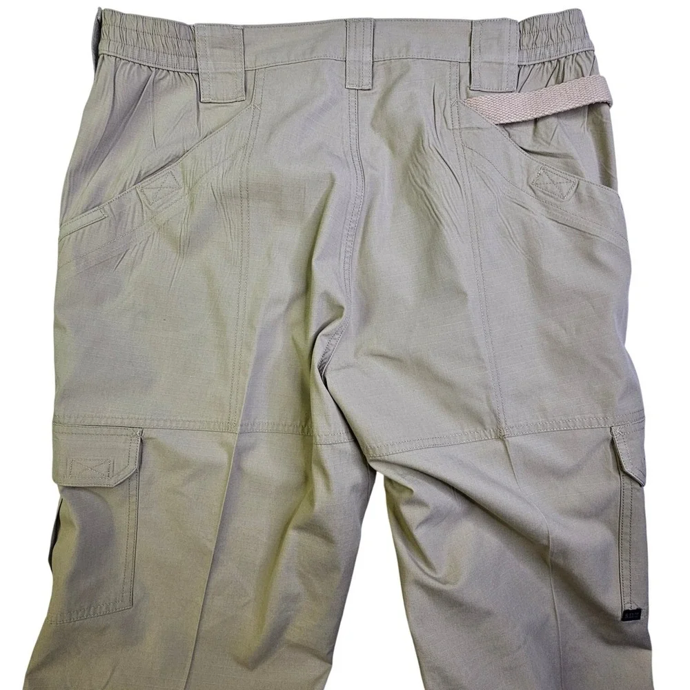 5.11 Tactical Pro Pants Mens 38x34 Khaki Ripstop Cargo Work Trousers 74273-162